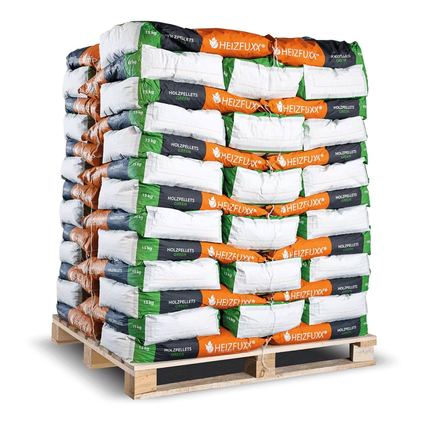 Grüne Holzpellets 65 x 15 kg